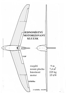 12 Jednomístný motorizovaný kluzák